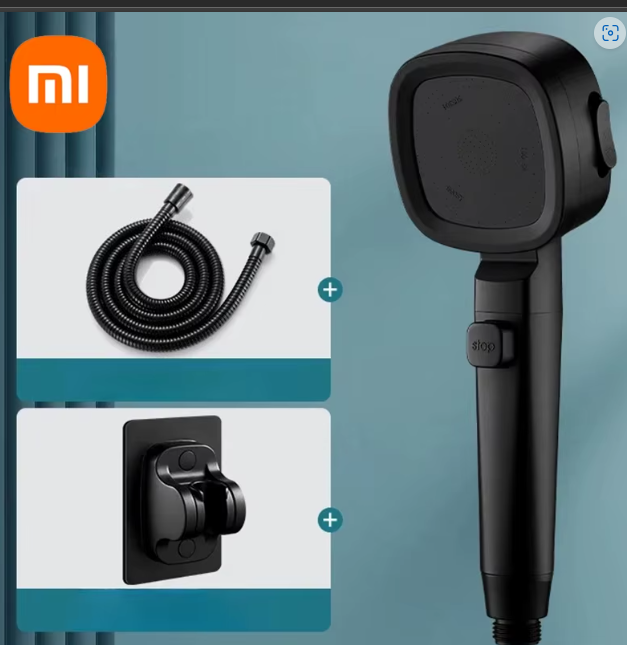 Xiaomi High-Pressure Water-Saving Shower Head with 3 Adjustable Massage Modes for Home Bathroom Use