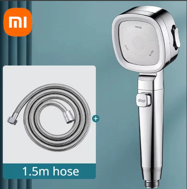 Xiaomi High-Pressure Water-Saving Shower Head with 3 Adjustable Massage Modes for Home Bathroom Use