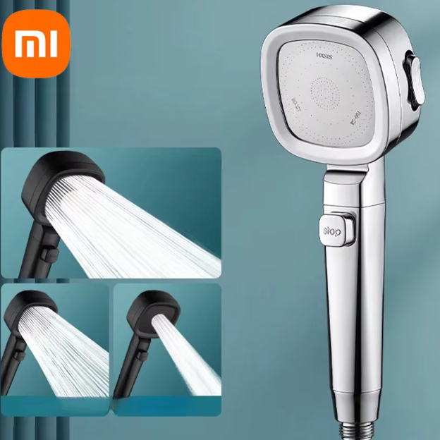 Xiaomi High-Pressure Water-Saving Shower Head with 3 Adjustable Massage Modes for Home Bathroom Use